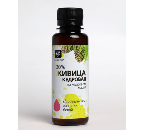 Живица кедровая на кедровом масле с лапчаткой белой для щитовидной железы, 100 мл