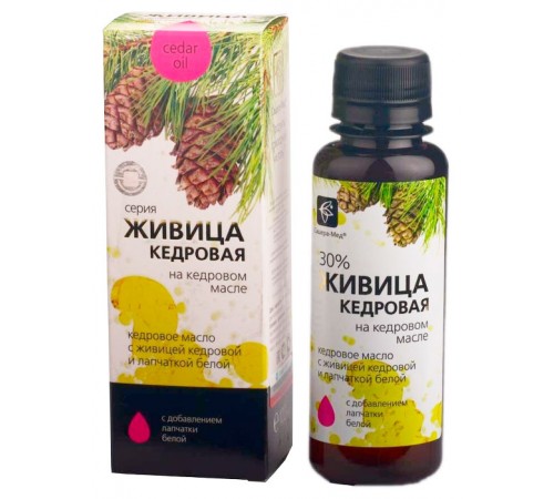 Живица кедровая на кедровом масле с лапчаткой белой для щитовидной железы, 100 мл