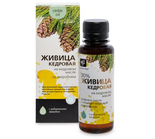 Живица кедровая на кедровом масле со зверобоем при венозной недостаточности, 100 мл