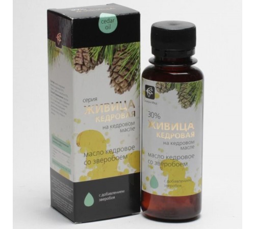 Живица кедровая на кедровом масле со зверобоем при венозной недостаточности, 100 мл