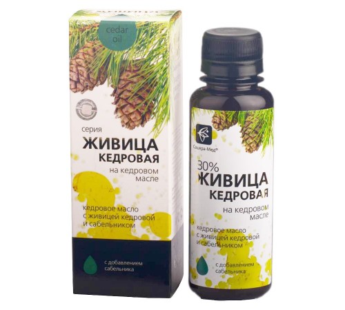 Живица кедровая на кедровом масле с сабельником для суставов, 100 мл