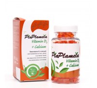 PlaPlamela с витамином D3 и кальцием для костей и суставов, 90 капсул