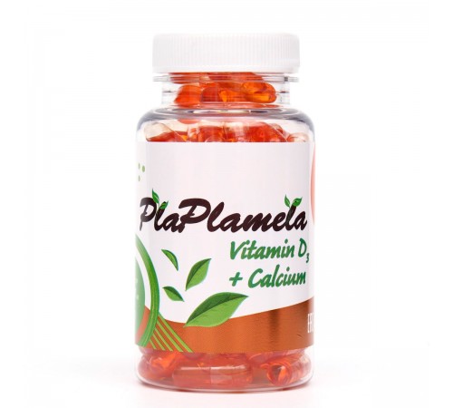 PlaPlamela с витамином D3 и кальцием для костей и суставов, 90 капсул