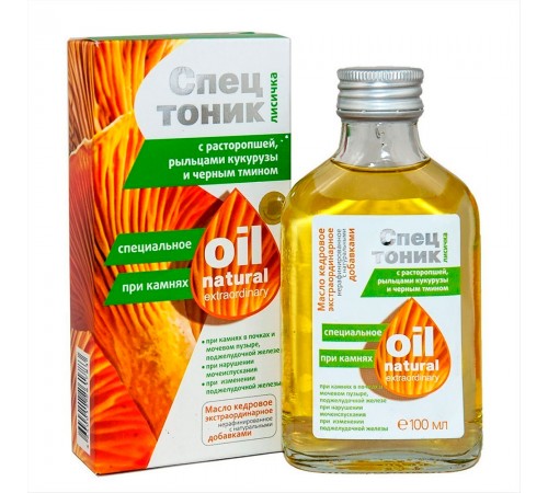 Спецтоник Лисичка с расторопшей, рыльцами кукурузы и чёрным тмином При камнях, 100 мл