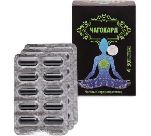Чагокард с чагой и гинкго билоба, 30 капсул