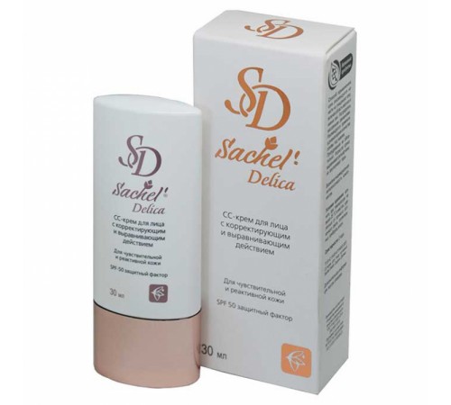 CC-крем Sachel Delica для лица с корректирующим и выравнивающим действием, 30 мл