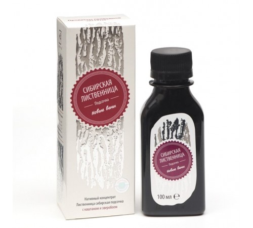 Лиственница сибирская подсочка Новые вены с каштаном и зверобоем, 100 мл