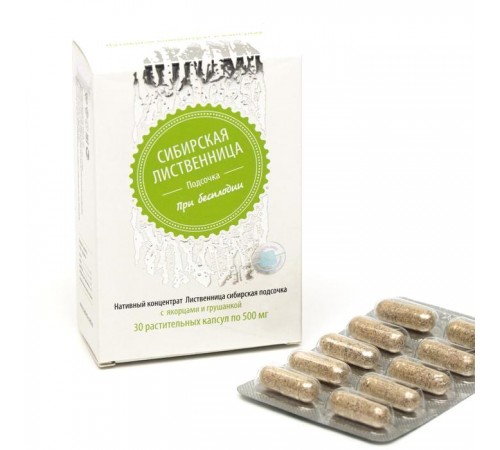 Лиственница сибирская подсочка При бесплодии с якорцами и грушанкой, капсулы 30 шт.