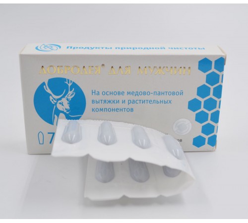 Суппозитории (свечи) для мужчин Добродея для профилактики простатита, 7 шт.