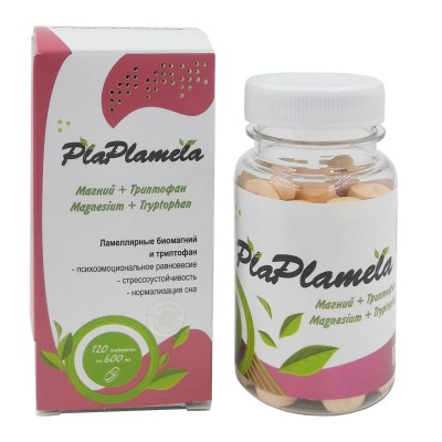 PlaPlamela Магний и триптофан для нервной системы, 120 таблеток