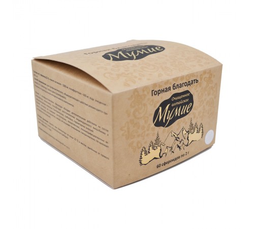 Мумиё алтайское очищенное Горная благодать, сфероиды, 60 шт.