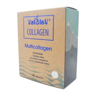 ValulaV Collagen Multicollagen для укрепления кожи, суставов и костно-мышечной ткани, 20 стиков