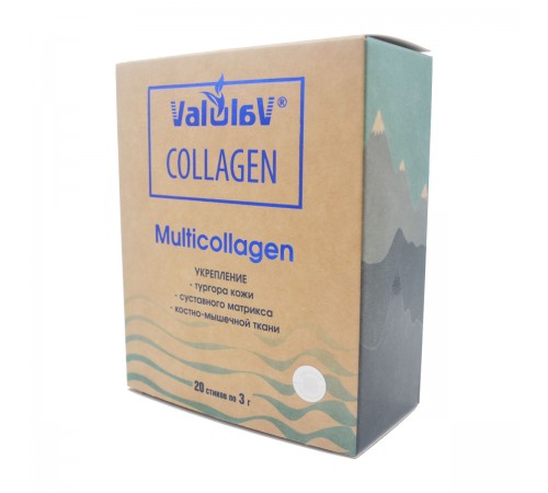ValulaV Collagen Multicollagen для укрепления кожи, суставов и костно-мышечной ткани, 20 стиков