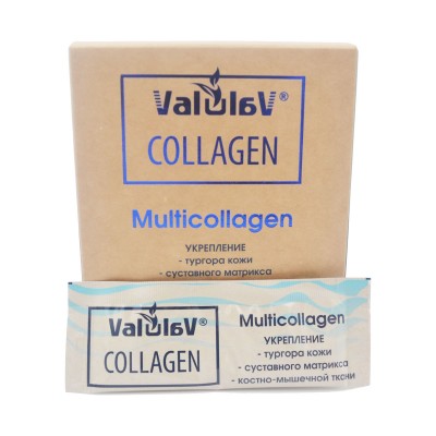 ValulaV Collagen Multicollagen для укрепления кожи, суставов и костно-мышечной ткани, 20 стиков