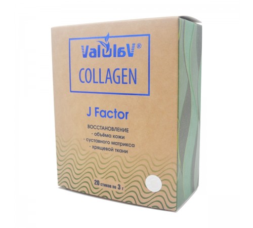 ValulaV Collagen J Factor для восстановления кожи, суставов и хрящей, 20 стиков