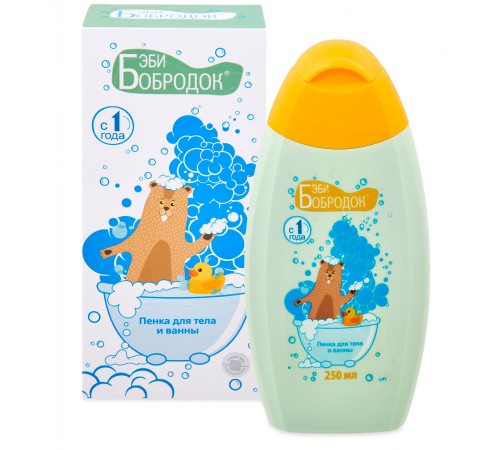 Бобродок детская пена для тела и ванны, 250 мл
