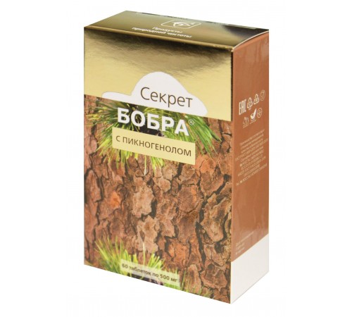 Секрет бобра с пикногенолом, 60 таблеток
