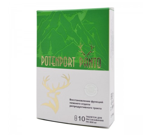 PotenPort Panto для повышения потенции и нормализации сперматогенеза, 10 таблеток