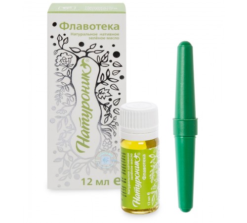 Натуроник Флавотека, натуральное нативное зелёное масло, 12 мл