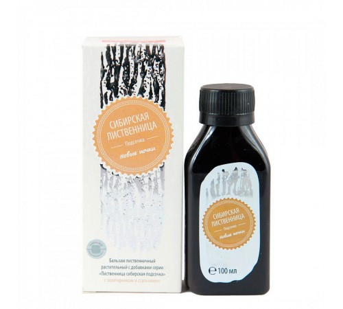 Лиственница сибирская подсочка Новые почки с золотарником и стальником, 100 мл