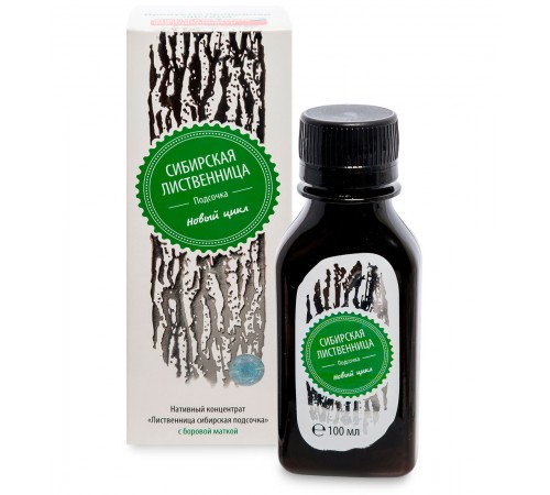Лиственница сибирская подсочка Новый цикл с боровой маткой, 100 мл