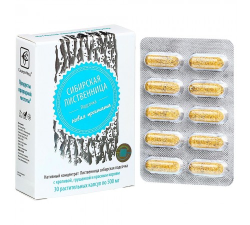 Лиственница сибирская подсочка Новая простата с крапивой, грушанкой и красным корнем, капсулы 30 шт.