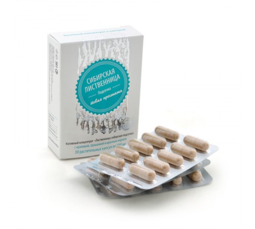 Лиственница сибирская подсочка Новая простата с крапивой, грушанкой и красным корнем, капсулы 30 шт.