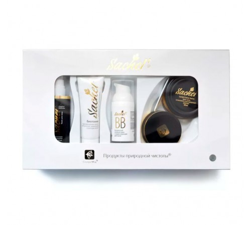Подарочный набор №3 Sachel (Крем-филлер Биобаланс, 30 мл + Крем-свеча Candel Creme Native, 50 мл + Тоник для лица Биобаланс, 50 мл + Маска для волос Биотоник, 50 мл + BB крем, 30 мл)