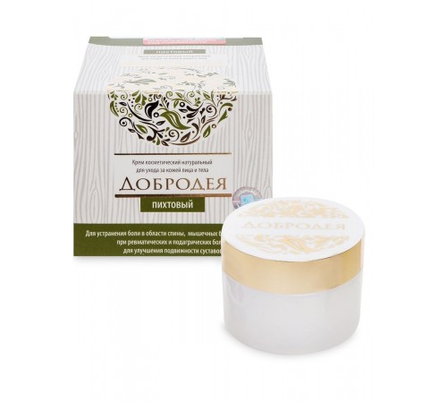 Крем Добродея Пихтовый противовоспалительный, от боли в суставах и мышцах, 30 мл