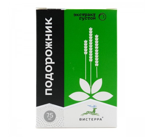 Подорожник, густой экстракт, Вистерра, 75 мл