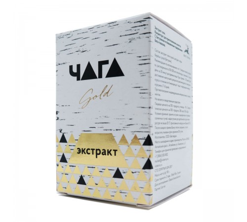 Чага Gold Вистерра с бетулином и бета-глюканом, 90 г