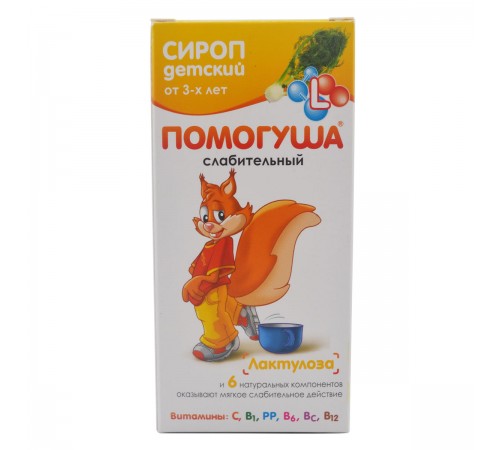 Помогуша Слабительный сироп детский, 100 мл