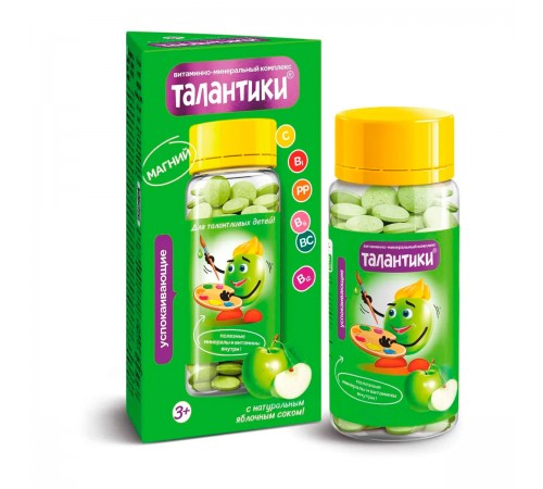 Талантики с яблочным соком успокаивающие, 80 г, конфеты в банке