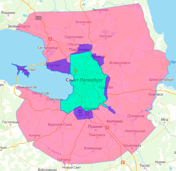 Доставка по СПБ